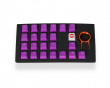 22-Key Gummi Double-shot Bakgrundsbelyst Keycap-set - Lila