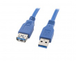 USB Förlängningskabel 3.0 AM-AF Blå (3 meter)