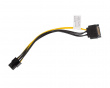 15-pin SATA (hane) till 6-pin PCI Express (hane) 20cm