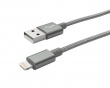 Lightning Kabel MFi Nylon - Lightning till USB (1.5 m) Grå