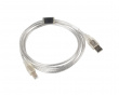 USB-A till USB-B 2.0 Kabel Transparent (1.8 Meter)