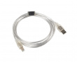 USB-A till USB-B 2.0 Kabel Transparent (3 Meter)