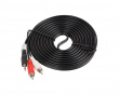 Ljudkabel 3,5mm till 2 x RCA Kabel (1.5 Meter) Svart