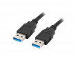USB-A till USB-A 3.0 Kabel (h/h) Svart (0.5 Meter)