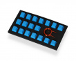 18-Key Gummi Double-shot Bakgrundsbelyst Keycap-set - Blå