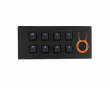 8-Key Gummi Double-shot Backlit Keycap Set - Svart
