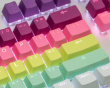 PBT Doubleshot Shine-through 121-Key Keycap Set - Rainbow Sherbet