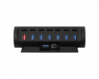 HUB CTRL 7, RGB 7-Port USB Hub, 12V - Svart