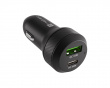 Coney Billaddare - 1x USB-A 1x USB-C 48W PD 3.0 - Svart