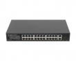 Nätverksswitch 24-portar, 1GB POE+/2X GB 2X SFP RACK 19” Gigabit Ethernet 360W