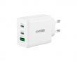 Wall Charger GaN, 65 W, 2x USB-C, 1x USB-A, 3-Port Charger - Väggladdare 