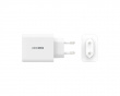 Wall Charger GaN, 65 W, 2x USB-C, 1x USB-A, 3-Port Charger - Väggladdare 