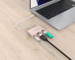 USB-C till HDMI 4K och USB Type-A med 90W Strömförsörjning - Rosa