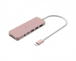 USB-C Multi-Port Hub med 60W Strömförsörjning - Rosa