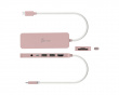 USB-C Multi-Port Hub med 60W Strömförsörjning - Rosa