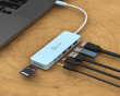 USB-C Multi-Port Hub med 60W Strömförsörjning - Blå