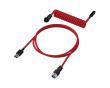 USB-C Coiled Cable - Röd / Svart