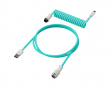 USB-C Coiled Cable - Ljusgrön / Vit