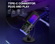 Ampligame AM6 Kondensatormikrofon med RGB - Svart