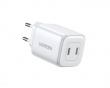 Nexode Mini 45W Dual USB-C PD Väggladdare - Vit