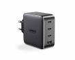 Nexode 100W USB-C PD GaN - 4-Port Väggladdare - Svart