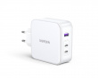 Nexode 140W USB-C PD GaN - 3-Port Väggladdare + USB-C Kabel 1.5m - Vit