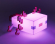 Minecraft Axolotl Lampa