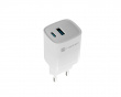 Ribera GaN USB-laddare - USB-A & USB-C - 30W - Vit