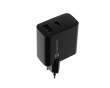 Ribera GaN USB-laddare - USB-A & USB-C - 45W - Svart