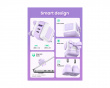 Nexode Robot Laddare 3 ports - 65W - Lila