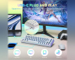 AmpliGame GK1W ANSI Tangentbord - Vit