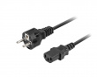 Strömkabel CEE 7/7 till C13 VDE Certifierad - Svart - 2m