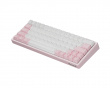 Xpunk 63 Magnetiskt 60% ANSI Gaming Tangentbord - Rosa/Vitt