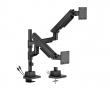 Hercules Skärmstativ 27kg USB-Portar 24”-57” Svart - 2 Skärmar
