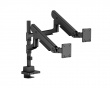 Hercules Skärmstativ 27kg USB-Portar 24”-57” Svart - 2 Skärmar