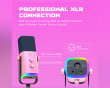 TAM8 Dynamisk Mikrofon med Mikrofonarm - Rosa