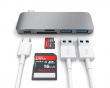 3-in-1 USB-C Pass Through USB Hub - Rymdgrå