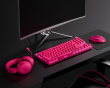 Mix 87 Hall Effect Magnetic Gamingtangentbord ANSI - Rose Red