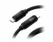 USB-C 4.0 LED-display 8K 240W Kabel – 1M – Svart