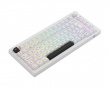 5075B Plus-S Black on White Trådlöst Tangentbord - Vit [V3 Lavender Purple Pro]
