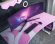 Arena Gaming Skrivbord - Large - Vit Rosa