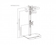 Vertikalt Skärmstativ för 2 skärmar 17