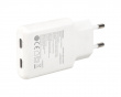 45W 2x USB-C Väggladdare - Slim White