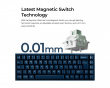 Q16 HE 8K Keramiskt ISO Tangentbord [Lime Magnetic Switch] - Navy Blue