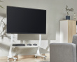 TV-stativ på hjul - 45”-90” - Vit