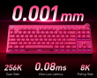 Mix 87 Hall Effect Magnetisk Gamingtangentbord ANSI - Rose Red