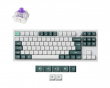 Q3 HE 80% Knob QMK Trådlöst Tangentbord [Gateron Purple Magnetic] - Shell White