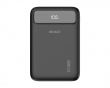 10 000 mAh Powerbank, dubbla USB-C-kablar - Svart