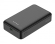 10 000 mAh Powerbank, indragbar kabel 90 cm - Svart