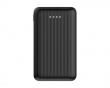 10 000 mAh Powerbank, indragbar kabel 90 cm - Svart
